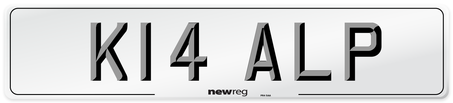 K14 ALP Number Plate from New Reg